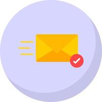 Email Flat Bubble Icon vector