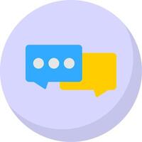Speech Bubble Flat Bubble Icon vector