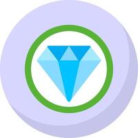 Diamond Flat Bubble Icon vector