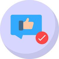 Feedback Flat Bubble Icon vector