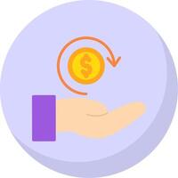 Return Of Investment Flat Bubble Icon vector