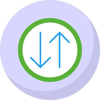 Arrows Flat Bubble Icon vector