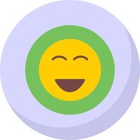 Happy Flat Bubble Icon vector