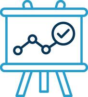 Presentation Line Blue Two Color Icon vector