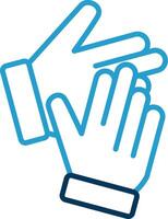 Clapping Line Blue Two Color Icon vector