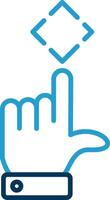 Gestures Line Blue Two Color Icon vector