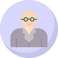 Professor Flat Bubble Icon vector