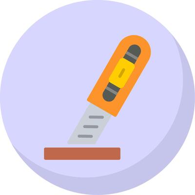 Cutter Flat Bubble Icon