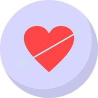 Heart Flat Bubble Icon vector