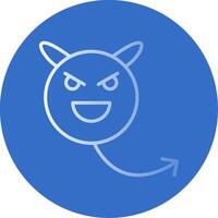 Evil Flat Bubble Icon vector