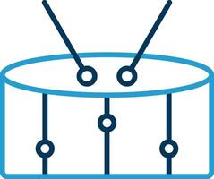 Snare Line Blue Two Color Icon vector