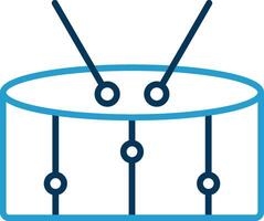 Snare Line Blue Two Color Icon vector