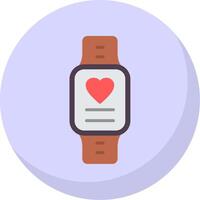 Watch Flat Bubble Icon vector