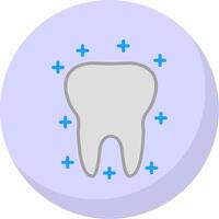 Tooth Flat Bubble Icon vector
