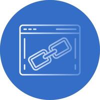 Link Flat Bubble Icon vector