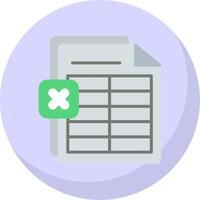 Excel Flat Bubble Icon vector