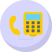 Phone Flat Bubble Icon vector