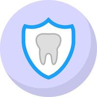 Tooth Flat Bubble Icon vector