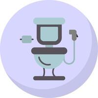 Toilet Flat Bubble Icon vector