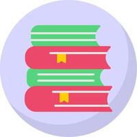 Books Flat Bubble Icon vector