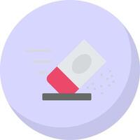 Eraser Flat Bubble Icon vector