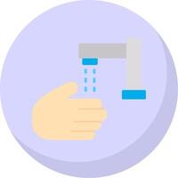 Hand Wash Flat Bubble Icon vector