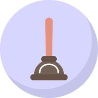 Plunger Flat Bubble Icon vector