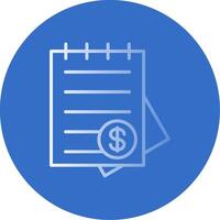 Document Flat Bubble Icon vector