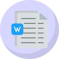 Word Flat Bubble Icon vector