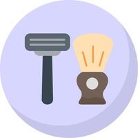 Shaving Flat Bubble Icon vector