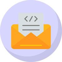 Envelope Flat Bubble Icon vector