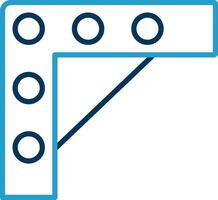 Bracket Line Blue Two Color Icon vector