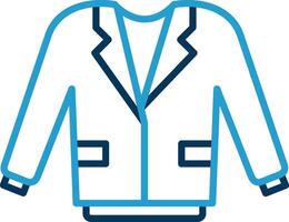 Coat Line Blue Two Color Icon vector