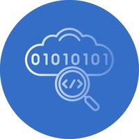 Cloud Coding Flat Bubble Icon vector