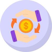 Loan Flat Bubble Icon vector