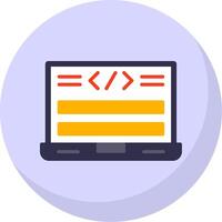 html código plano burbuja icono vector