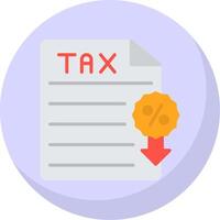 impuesto plano burbuja icono vector