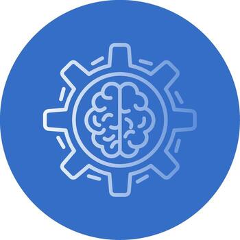 Machine Learning Flat Bubble Icon vector