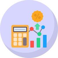 Calculator Flat Bubble Icon vector