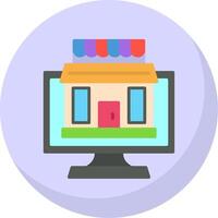 OnFlat Bubble Shop Flat Bubble Icon vector