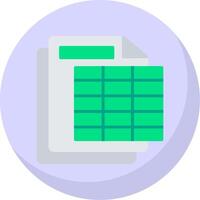 Spreadsheet Flat Bubble Icon vector