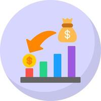Risk Flat Bubble Icon vector