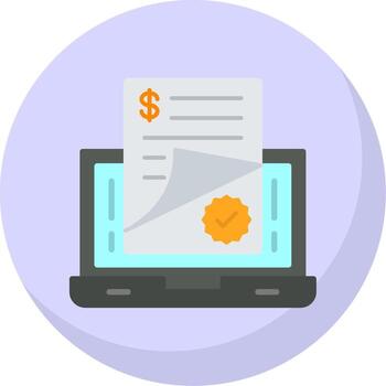 Release Flat Bubble Icon vector