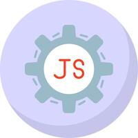 Javascript Flat Bubble Icon vector