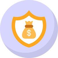 Insured Flat Bubble Icon vector