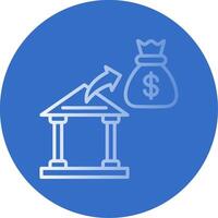 banco plano burbuja icono vector