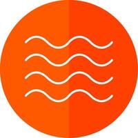 Waves Line Yellow White Icon vector