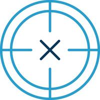 Scope Line Blue Two Color Icon vector