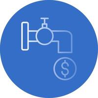 Tap Water Flat Bubble Icon vector