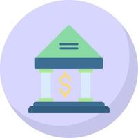 Bank Flat Bubble Icon vector